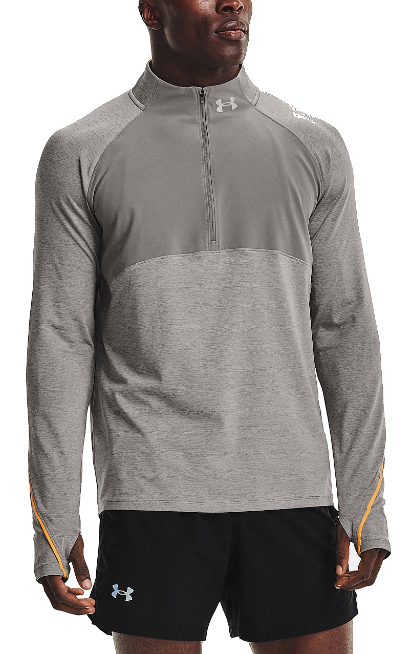 T-Shirt Under Armour Qualifier Run 2.0 LS - Concrete Full Heather - men´s