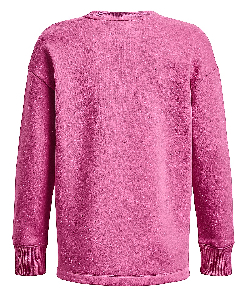 sweat-shirt Under Armour Rival Fleece Oversize Crew - Pink Edge/White - women´s