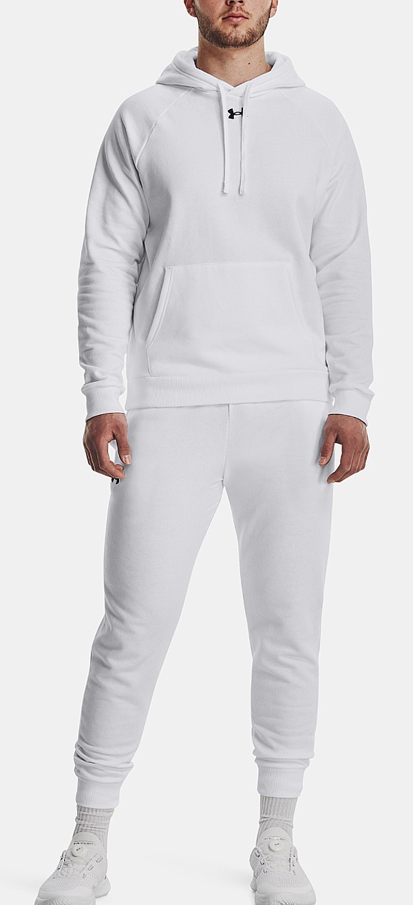 mikina Under Armour Rival Fleece Hoodie - White/Black