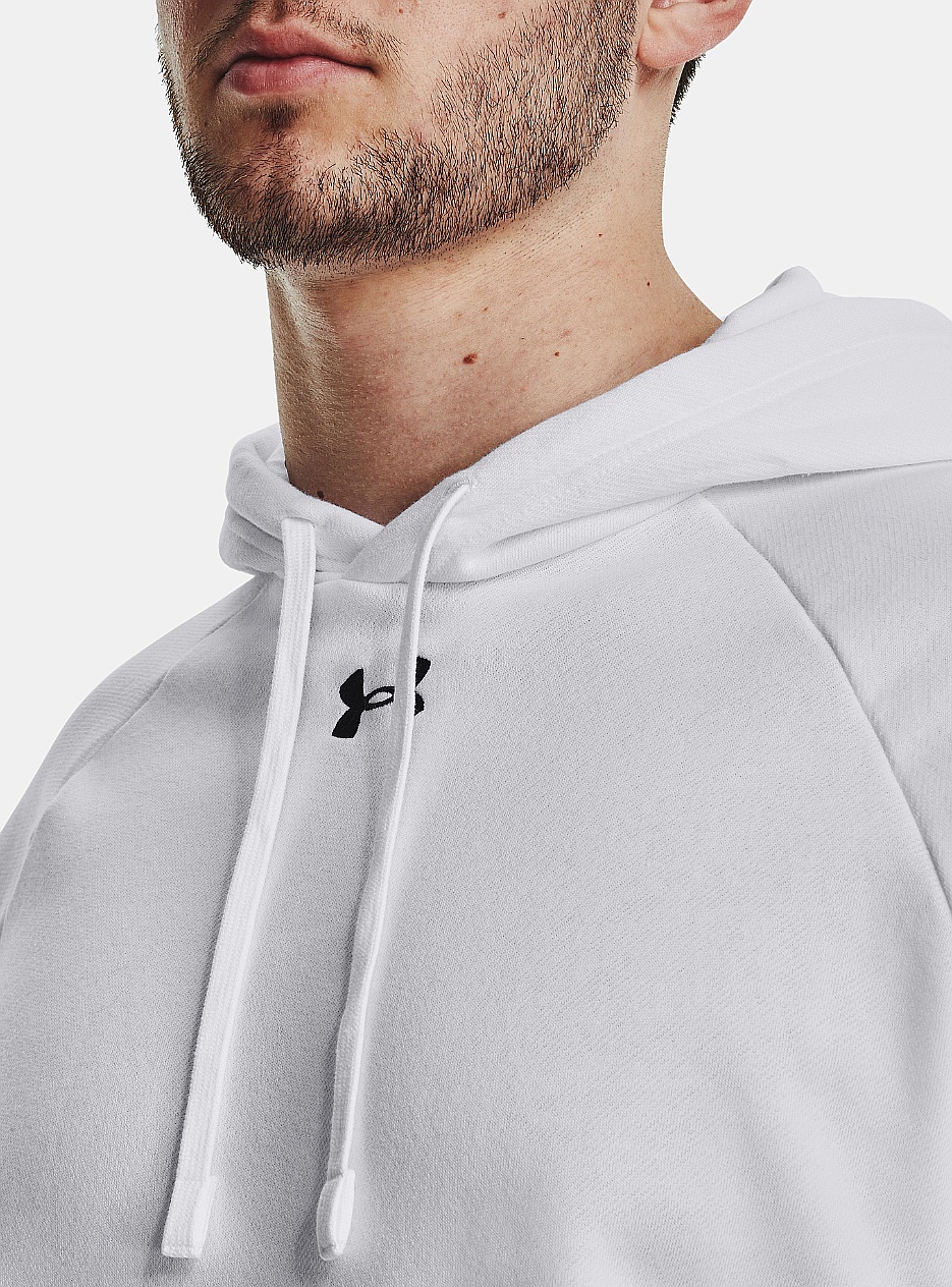 mikina Under Armour Rival Fleece Hoodie - White/Black