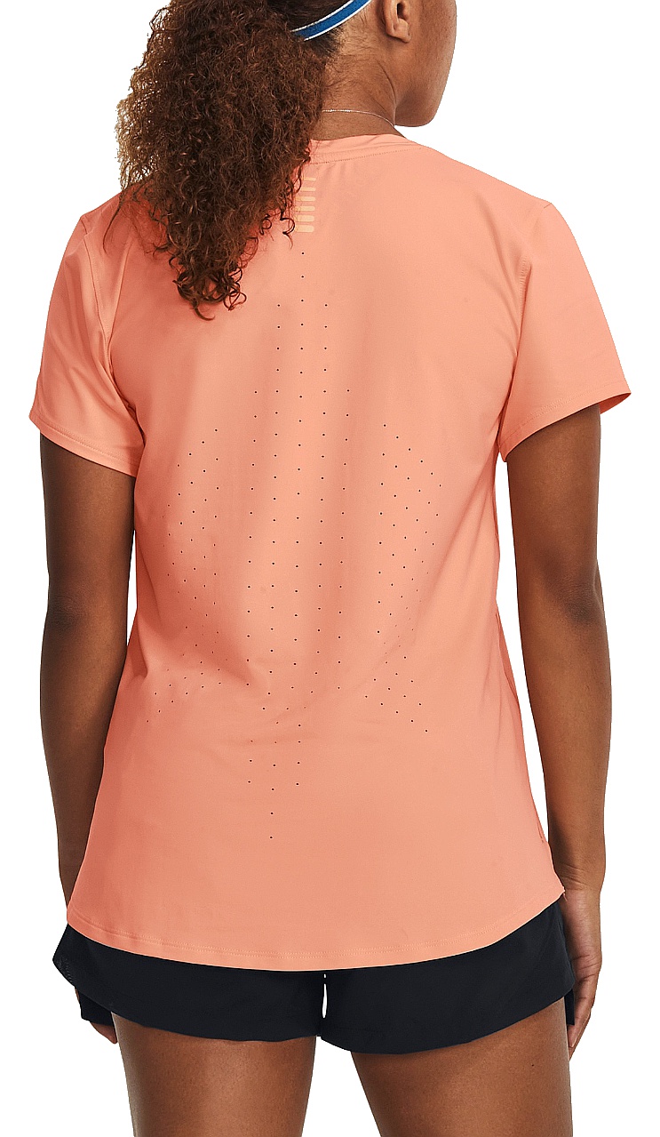 T-shirt Under Armour Iso-Chill Laser Run - Bubble Peach/Reflective - women´s