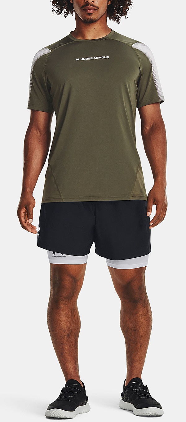 T-shirt Under Armour HeatGear Armour Novelty Fitted - Marine OD Green/White - men´s