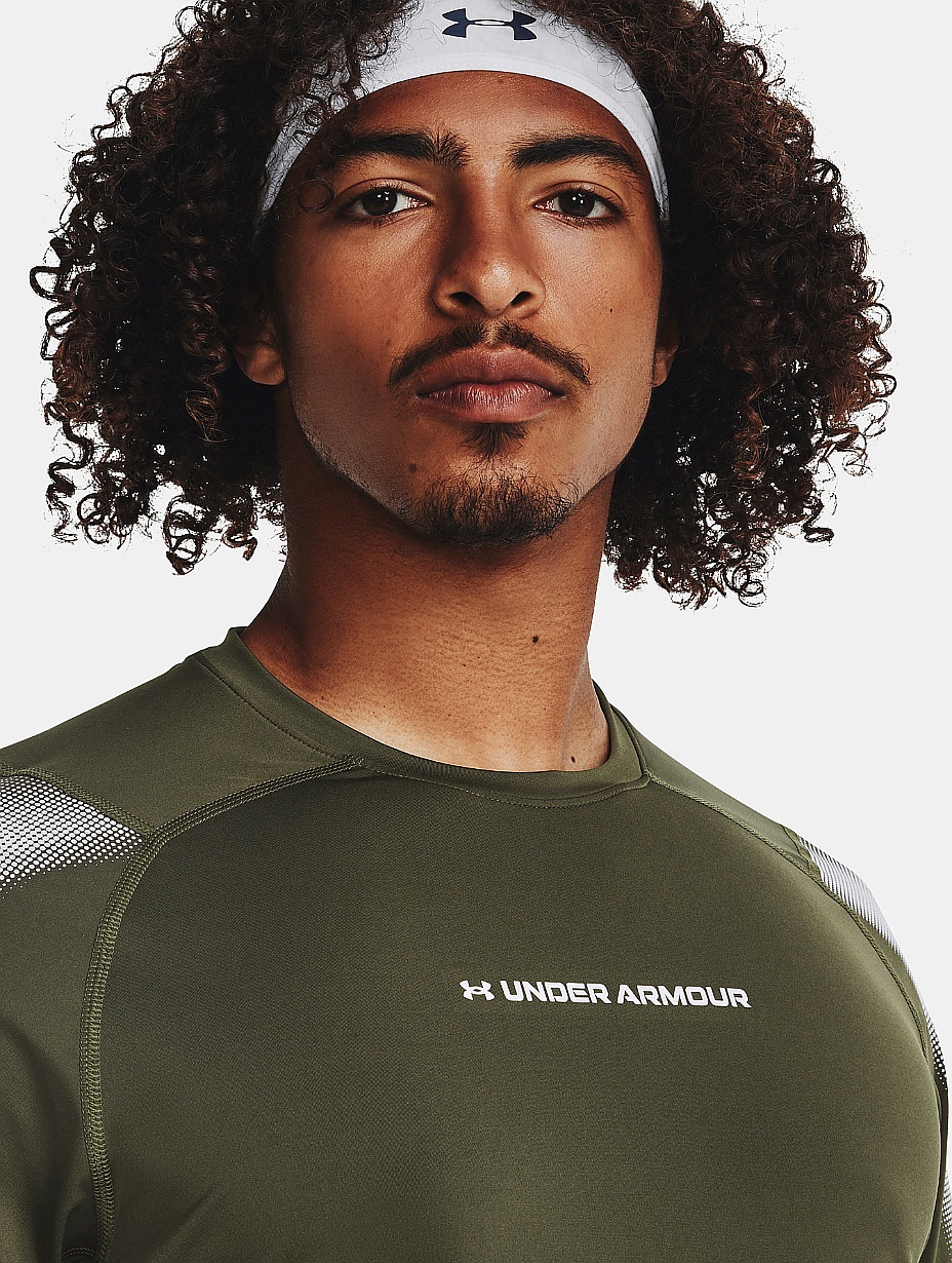 T-shirt Under Armour HeatGear Armour Novelty Fitted - Marine OD Green/White - men´s