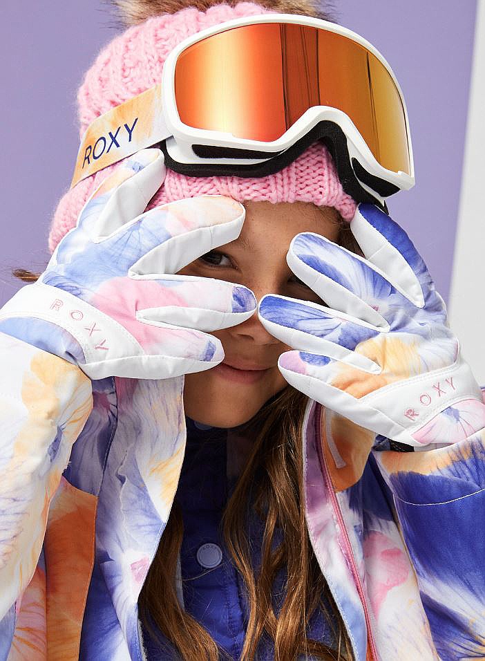 gants Roxy Jetty - WBB1/Bright White Pansy Pansy Rg - girl´s