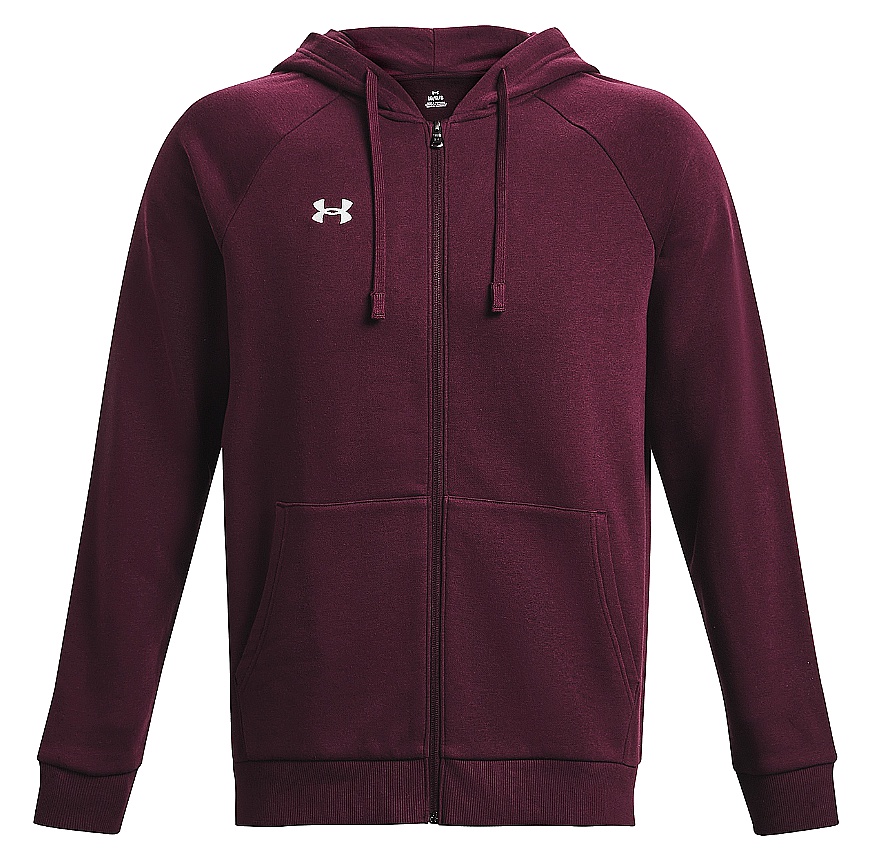 sweat-shirt Under Armour Rival Fleece Hoodie Zip - Dark Maroon/White - men´s