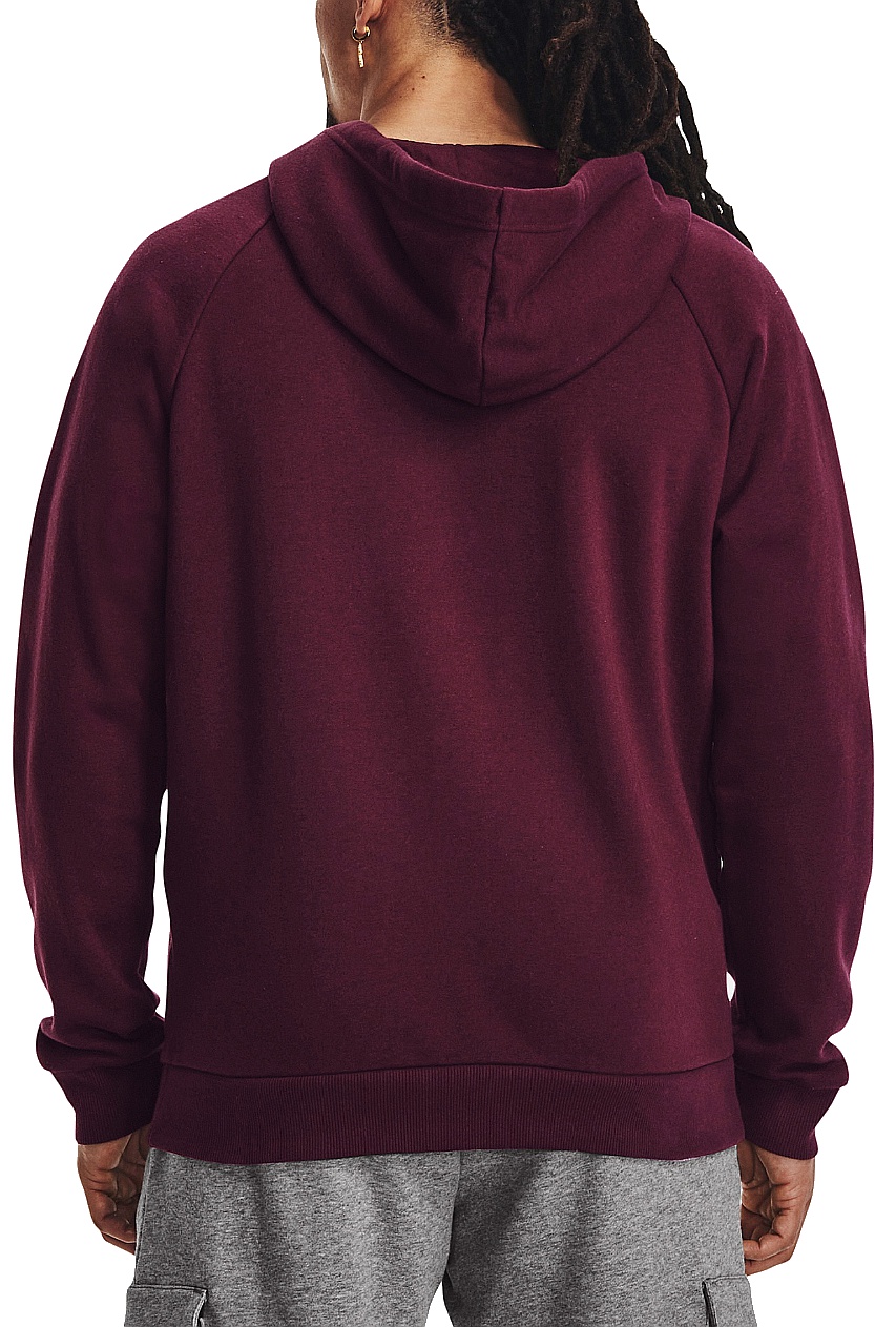sweat-shirt Under Armour Rival Fleece Hoodie Zip - Dark Maroon/White - men´s