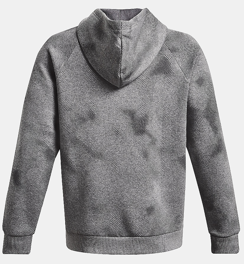 sweat-shirt Under Armour Rival Fleece Printed Hoodie - Castlerock Light Heather/White - men´s