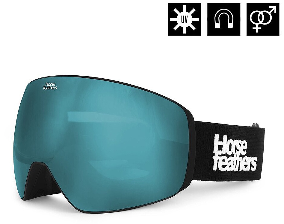 lyžiarske okuliare Horsefeathers Scout - Black/Mirror Blue