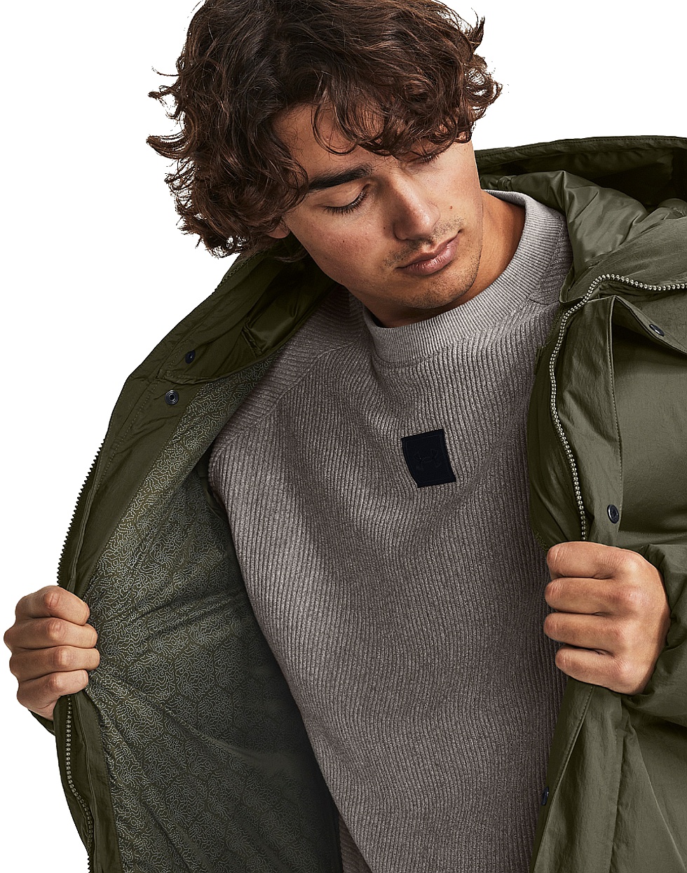 veste Under Armour ColdGear Infrared Down Crinkle - Marine OD Green/Black - men´s