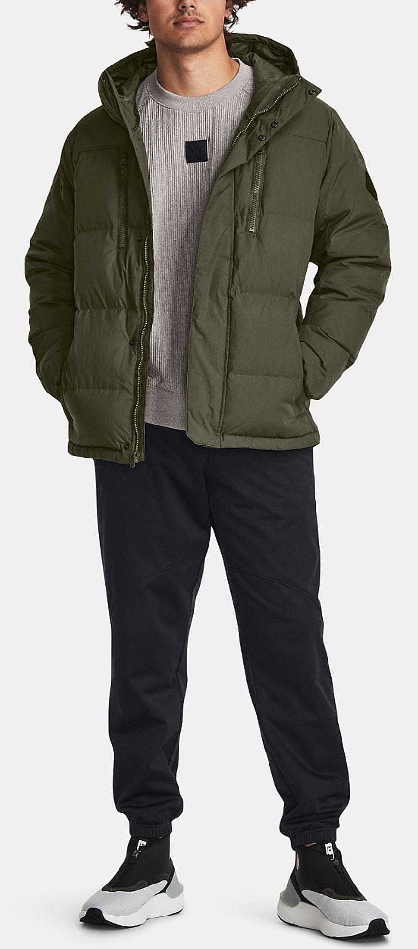 veste Under Armour ColdGear Infrared Down Crinkle - Marine OD Green/Black - men´s