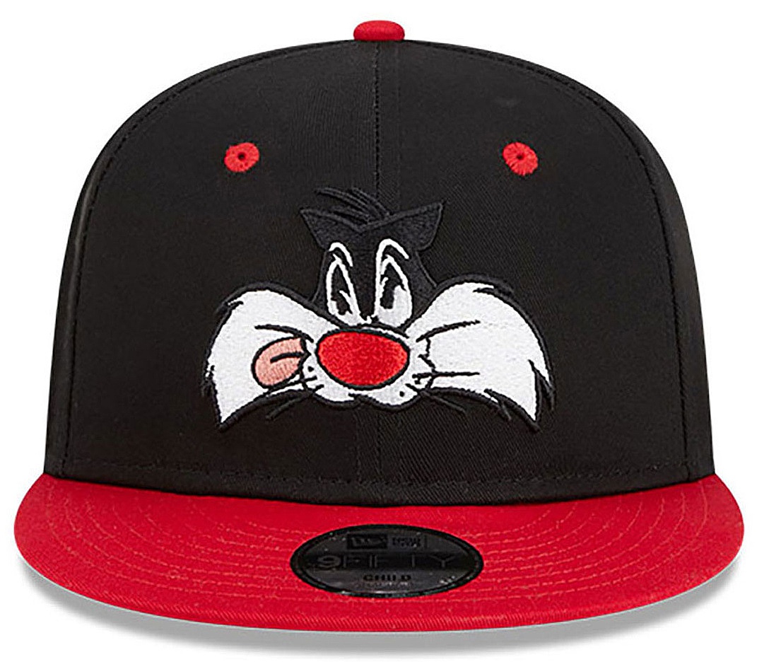 dziecięca czapka z daszkiem New Era 9FI Looney Warner Bros Sylvester Youth - Black/Scarlet