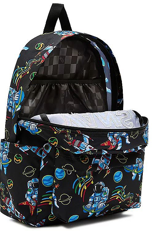 sac à dos Vans New Skool - Black/True Red - unisex junior