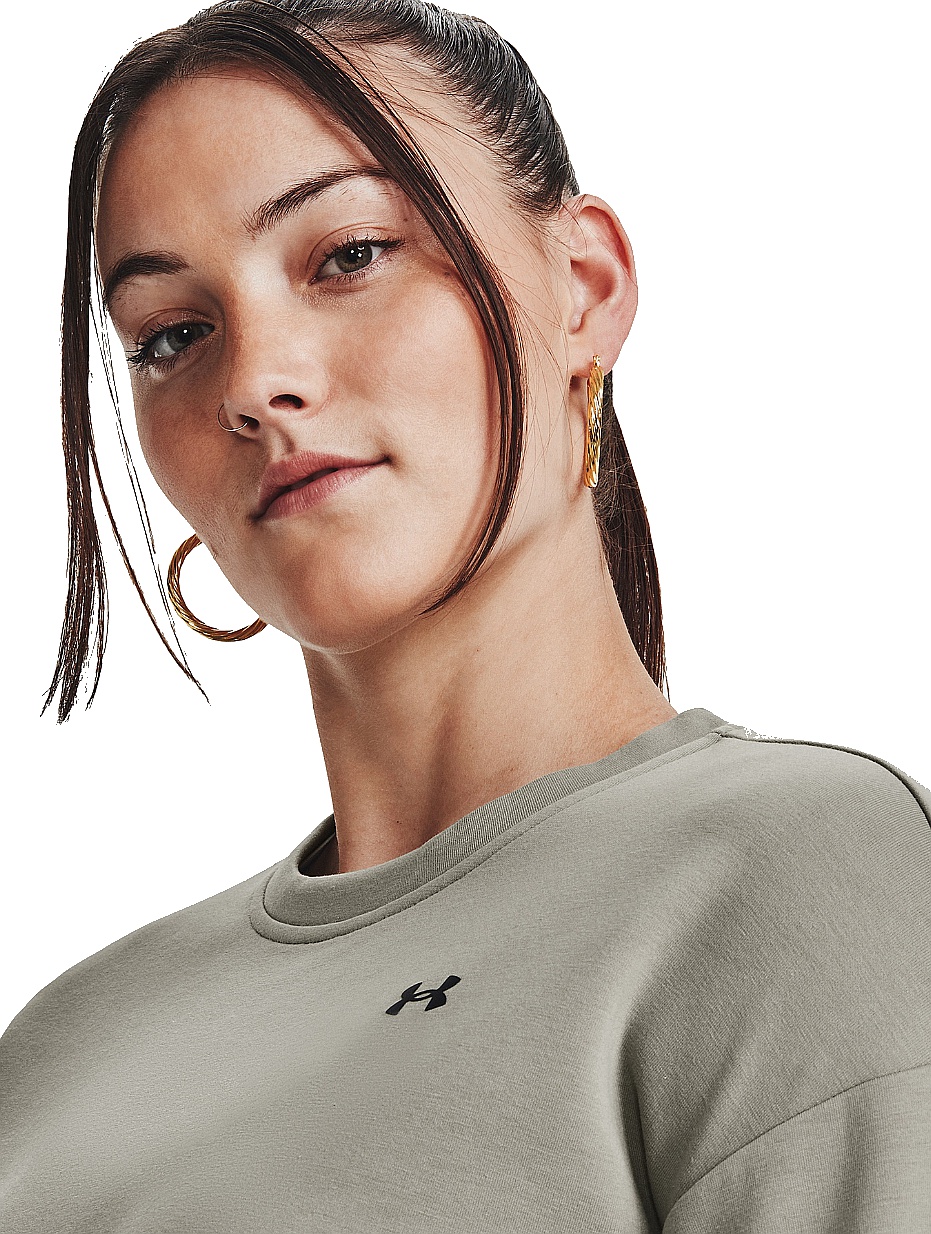 sweat-shirt Under Armour Unstoppable Fleece Crew - Grove Green/Black - women´s