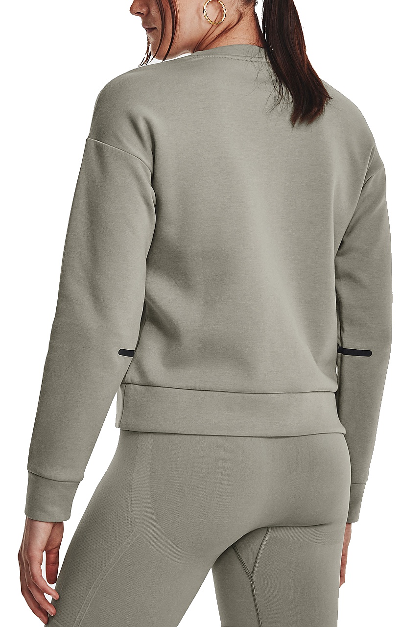 sweat-shirt Under Armour Unstoppable Fleece Crew - Grove Green/Black - women´s