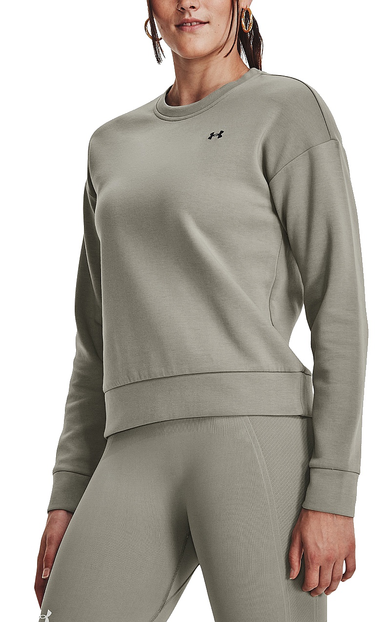 sweat-shirt Under Armour Unstoppable Fleece Crew - Grove Green/Black - women´s