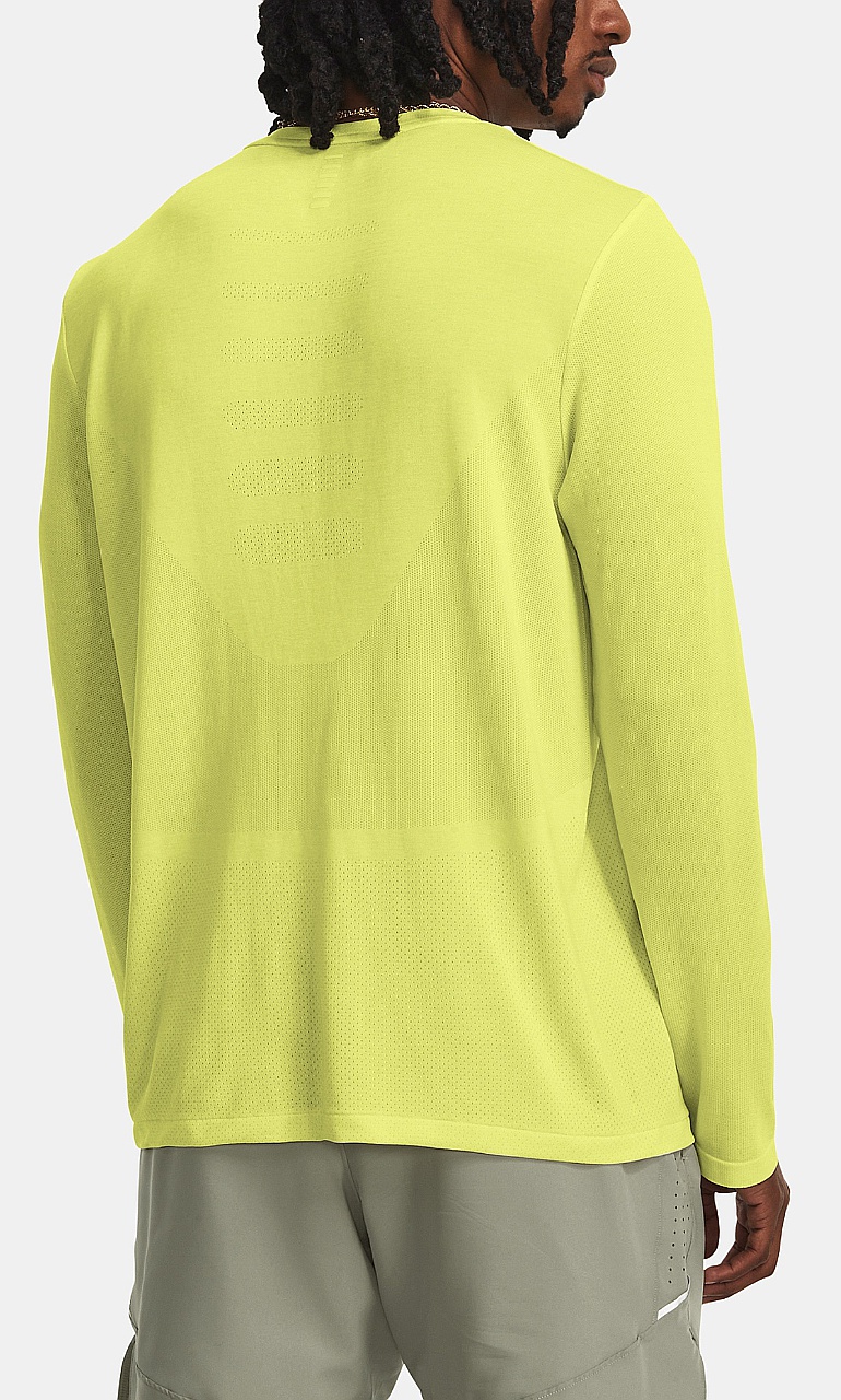 T-shirt Under Armour Seamless Stride LS - Lime Yellow/Reflective - men´s