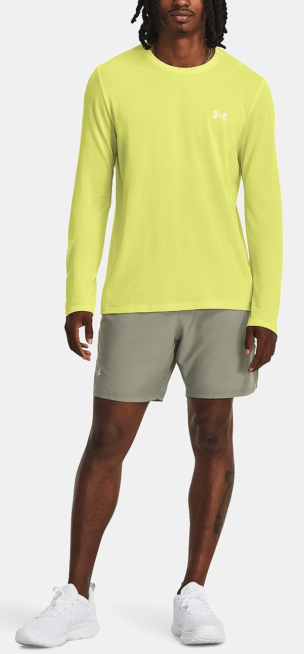 T-shirt Under Armour Seamless Stride LS - Lime Yellow/Reflective - men´s