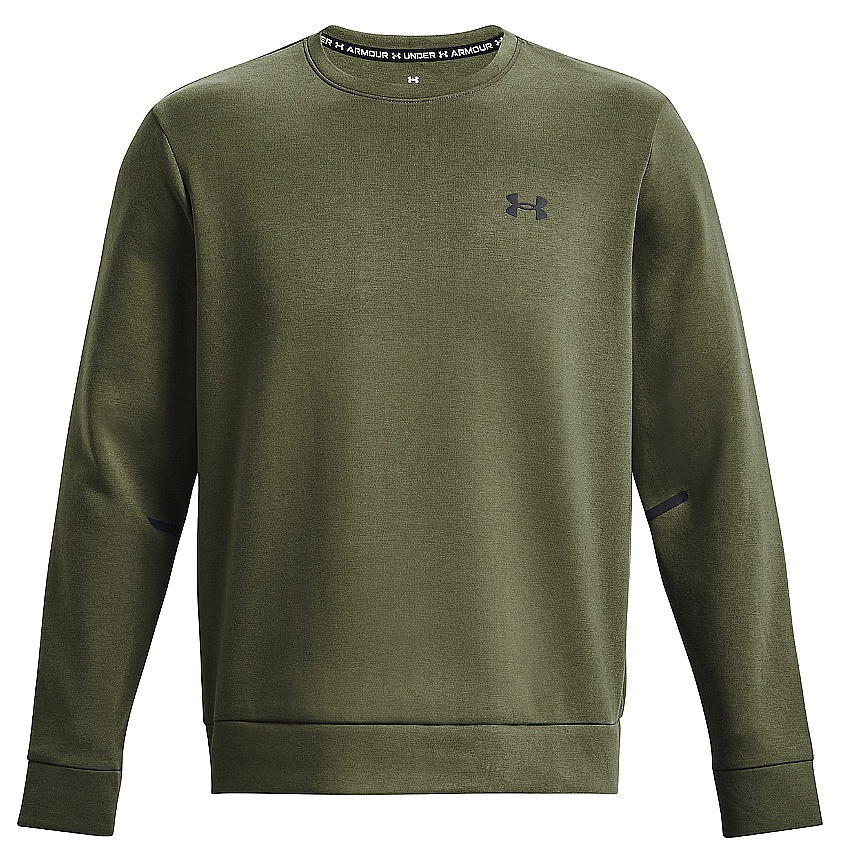 sweat-shirt Under Armour Unstoppable Fleece Crew - Marine OD Green/Black - men´s
