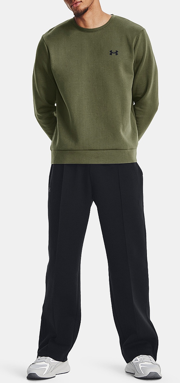 sweat-shirt Under Armour Unstoppable Fleece Crew - Marine OD Green/Black - men´s