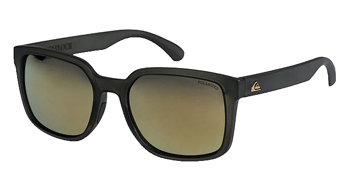 des lunettes Quiksilver Warlock Polarized - XKKN/Smoke/Gold Polarized - men´s