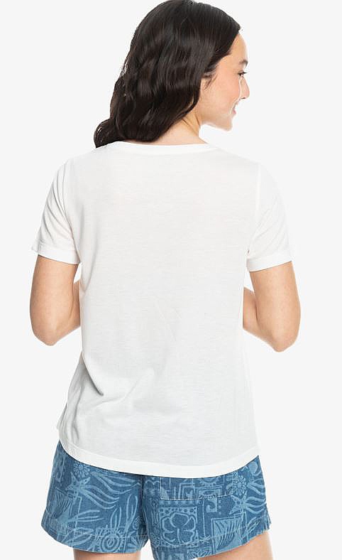 T-shirt Roxy Chasing The Wave - WBK0/Snow White - women´s