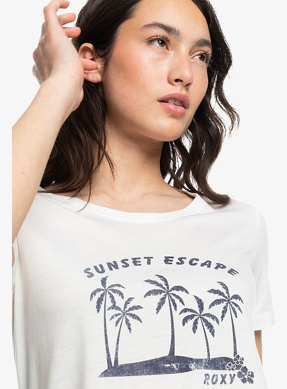 T-shirt Roxy Chasing The Wave - WBK0/Snow White - women´s