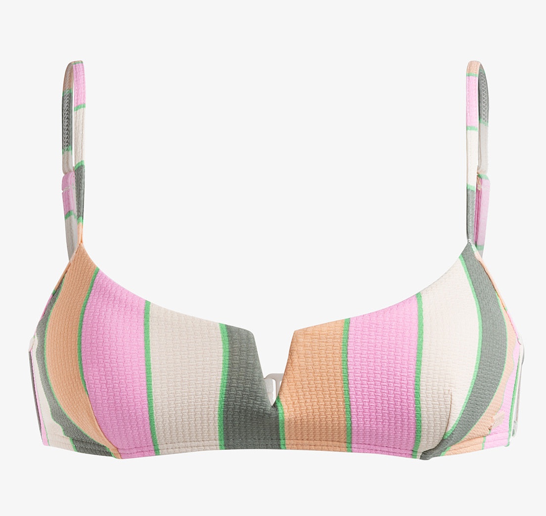 maillot de bain Roxy Vista Stripe Bralette - GNY3/Agave Green Very Vista Stripe - women´s