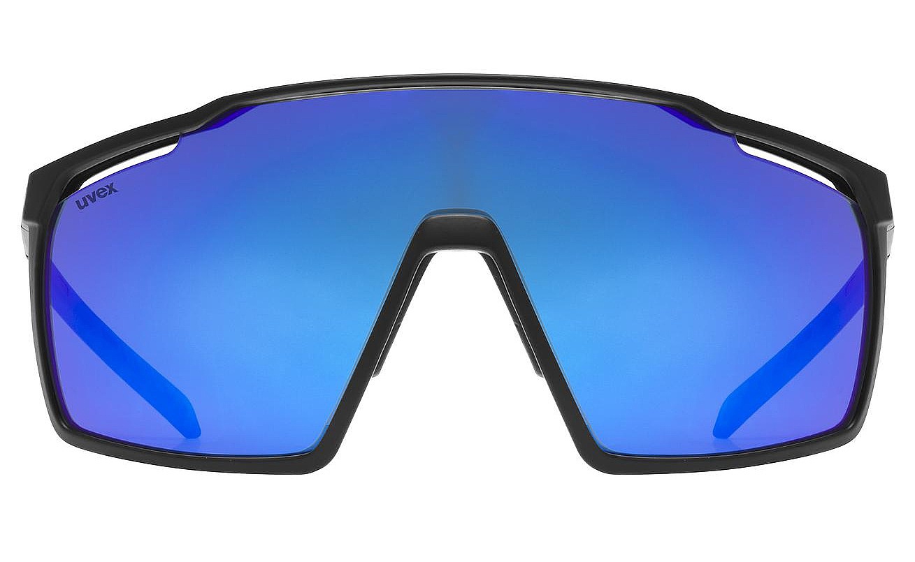 des lunettes Uvex MTN Perform - Black/Blue Matt Cat.2