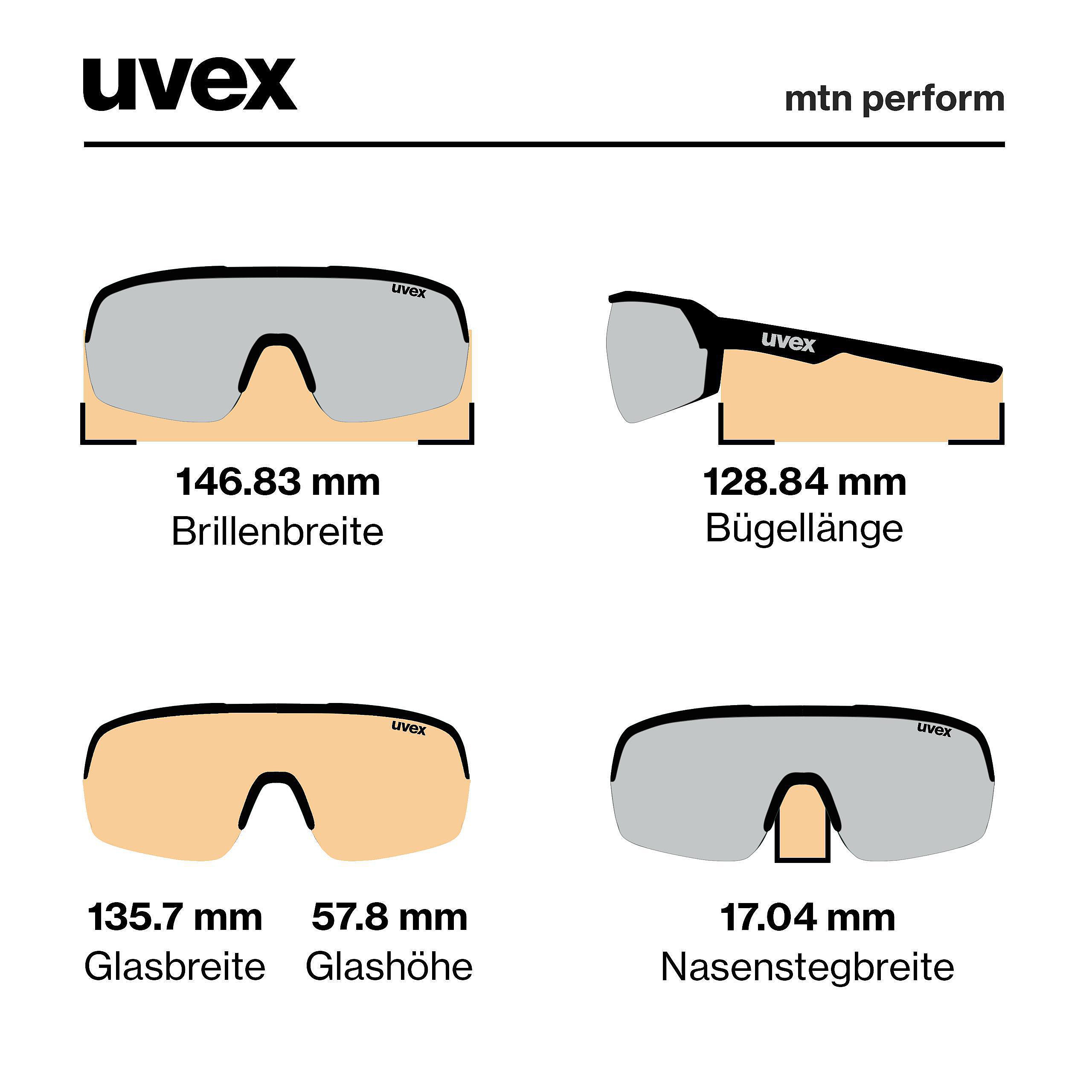 des lunettes Uvex MTN Perform - Black/Blue Matt Cat.2