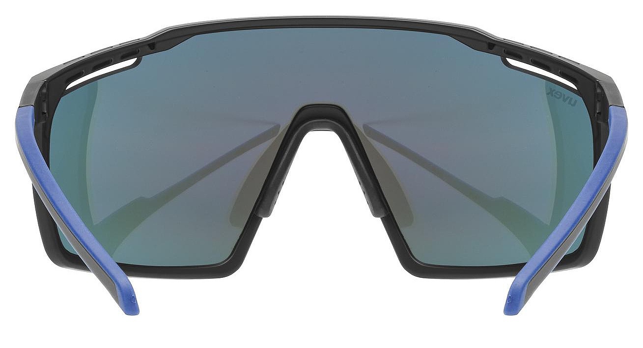 des lunettes Uvex MTN Perform - Black/Blue Matt Cat.2