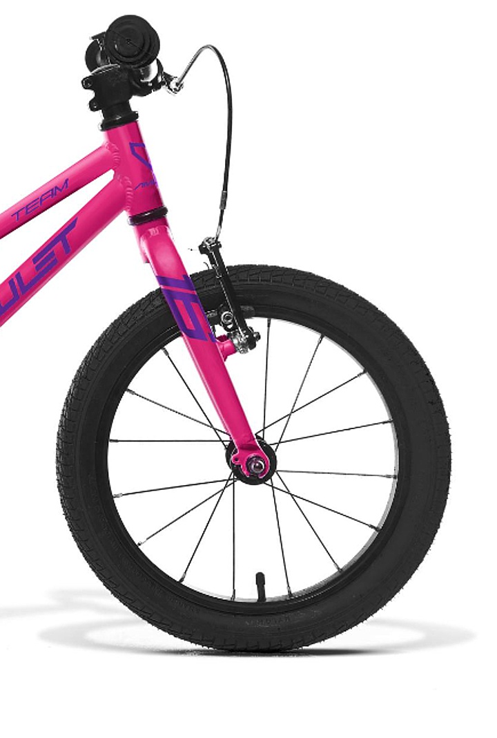 Fahrrad Amulet Team 16" - Raspberry/Silver - kid´s