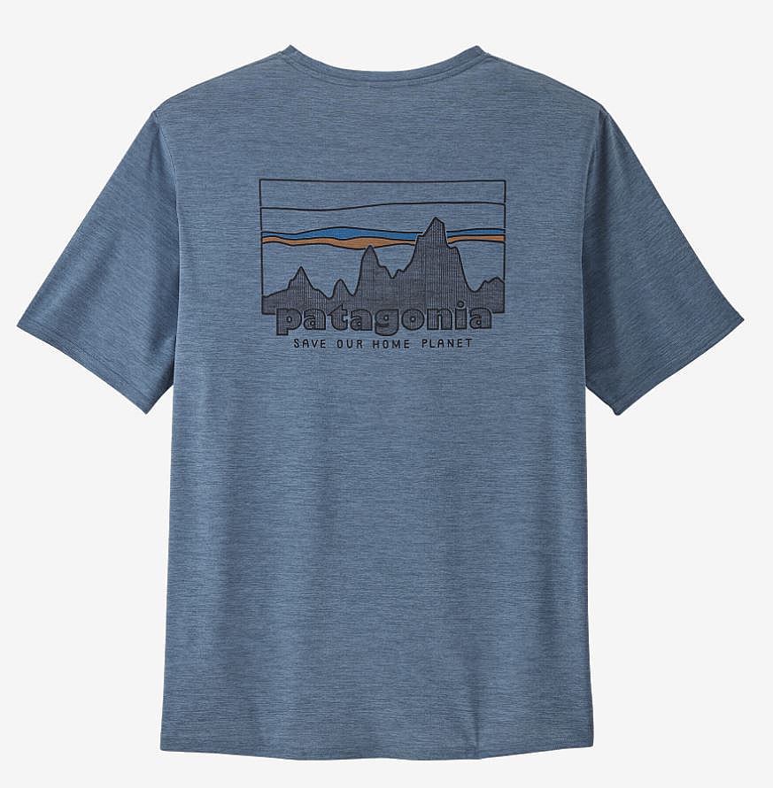 T-Shirt Patagonia Capilene Cool Daily Graphic - 73 Skyline/Utility Blue X-Dye - men´s