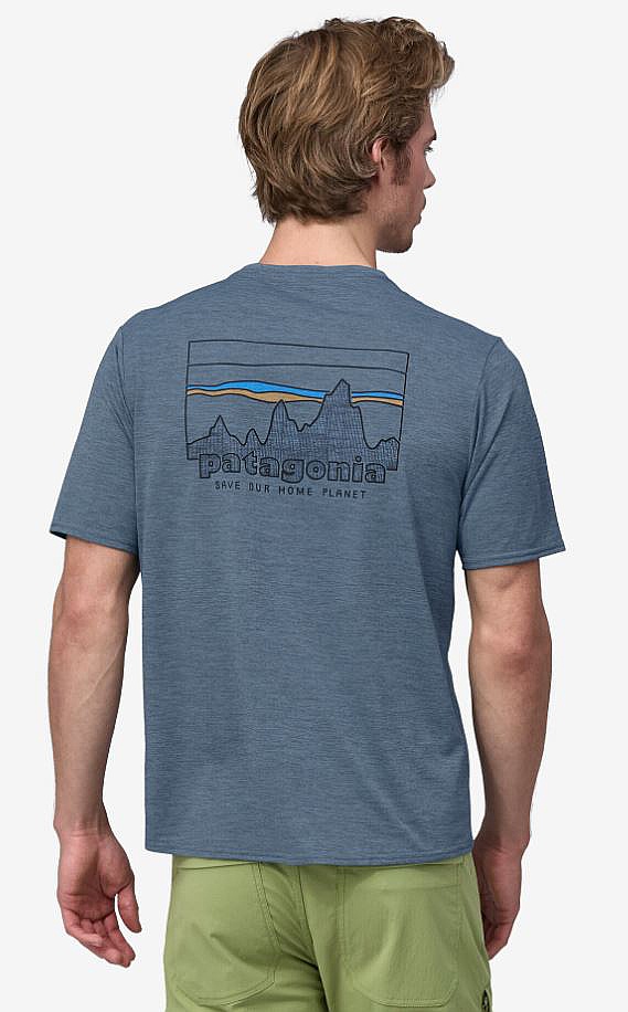 T-Shirt Patagonia Capilene Cool Daily Graphic - 73 Skyline/Utility Blue X-Dye - men´s