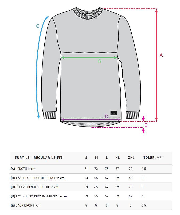 koszulka rowerowa Horsefeathers Fury LS - Black/Castlerock