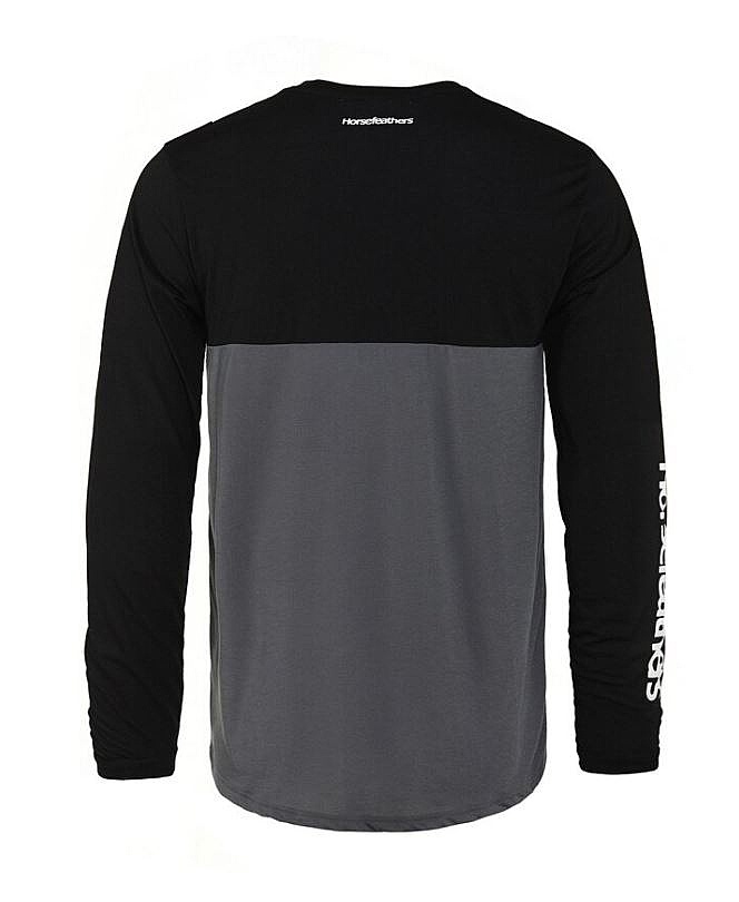 koszulka rowerowa Horsefeathers Fury LS - Black/Castlerock