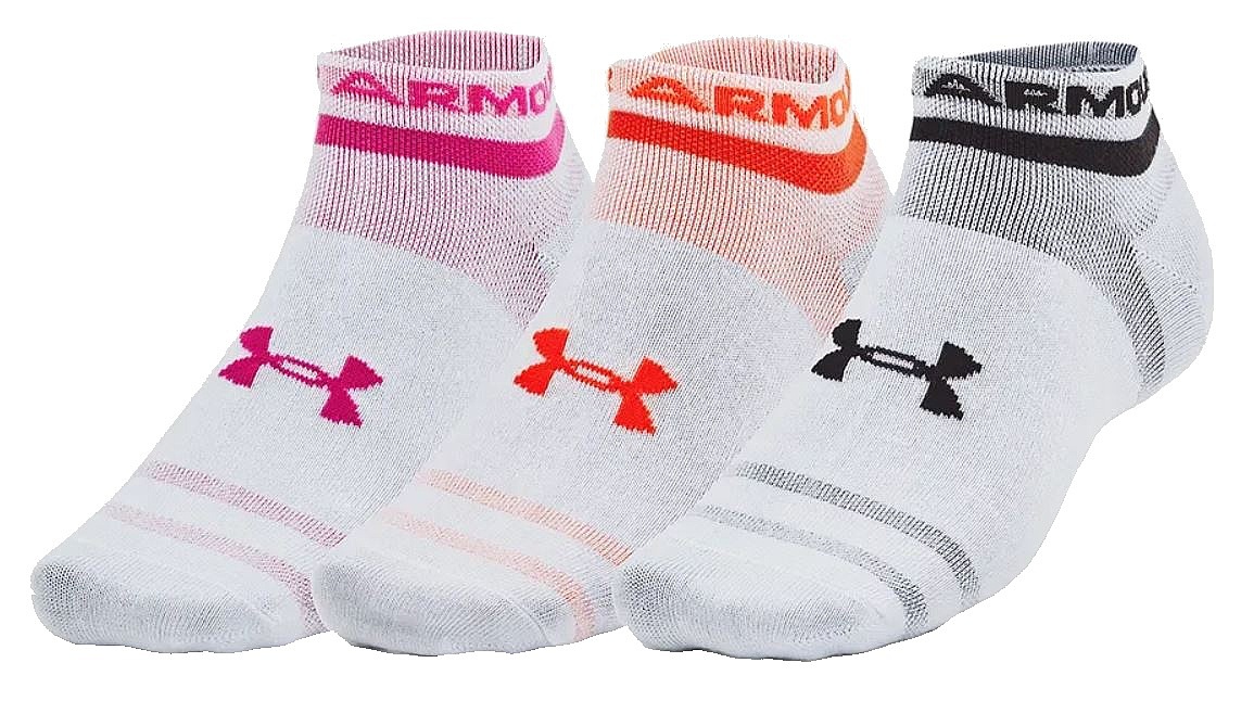 chaussettes Under Armour Essential Low Cut 3 Pack - White/White