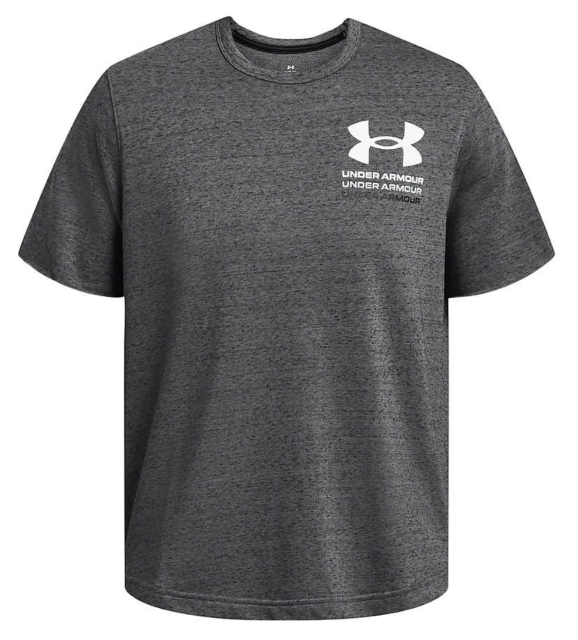 T-shirt Under Armour Rival Terry Colorblock - Gray/White - men´s