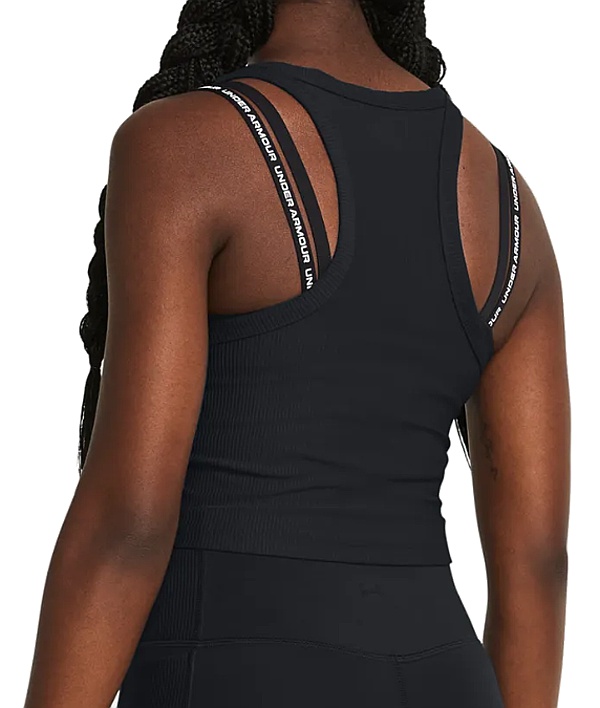 maillot de corps Under Armour Meridian Rib Crop - Black - women´s