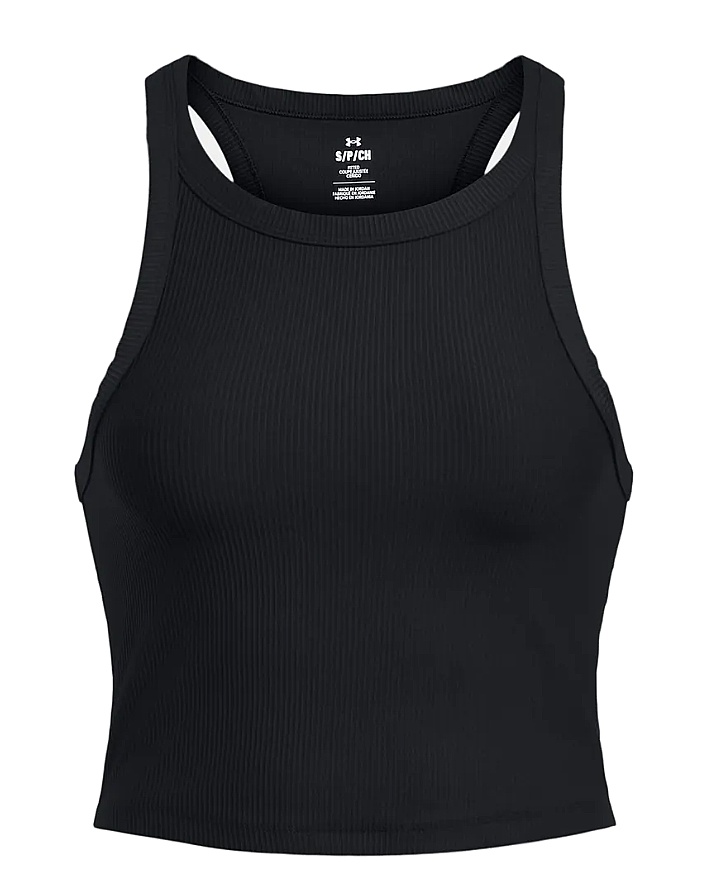 maillot de corps Under Armour Meridian Rib Crop - Black - women´s