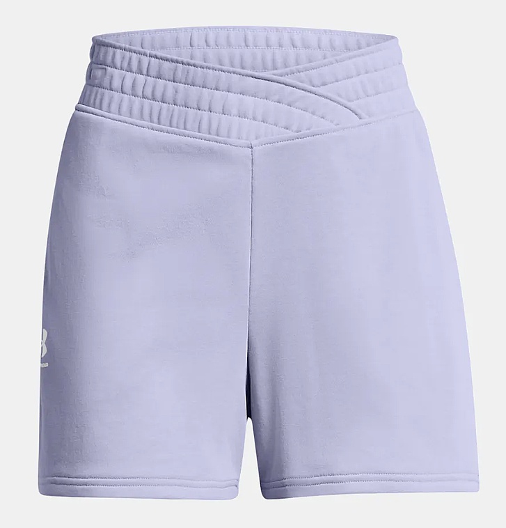 short Under Armour Rival Terry - Celeste/White  - women´s