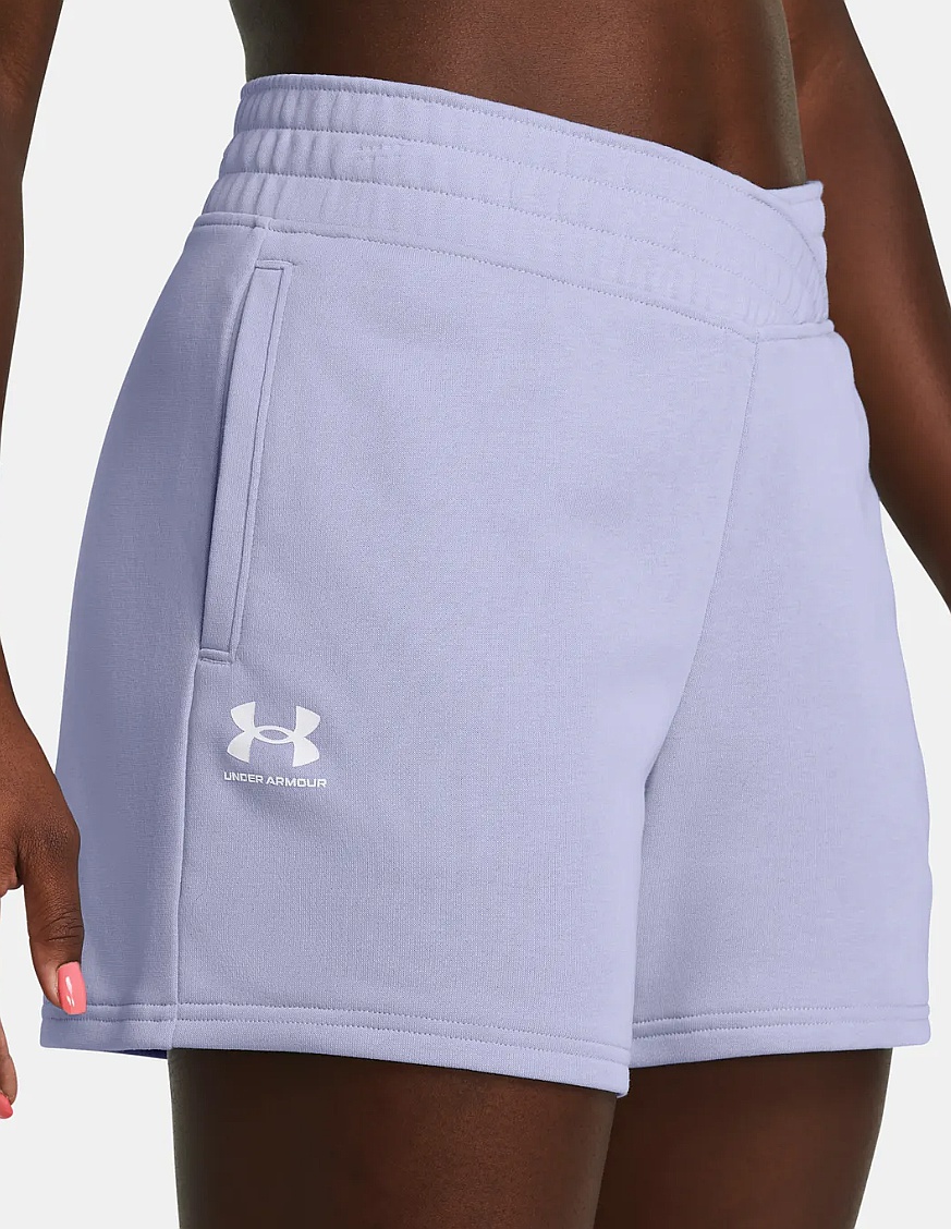 short Under Armour Rival Terry - Celeste/White  - women´s