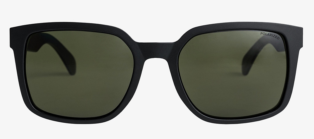 des lunettes Quiksilver Warlock Polarized - KYH0/Black/Green Polarized - men´s