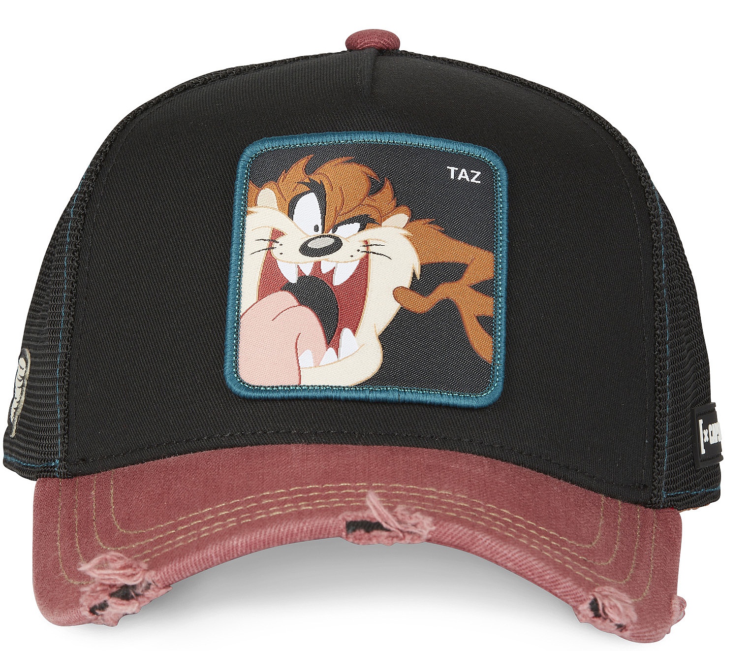 gorra con visera Capslab Looney Tunes Premium Trucker - Taz/Black/Burgundy - men´s