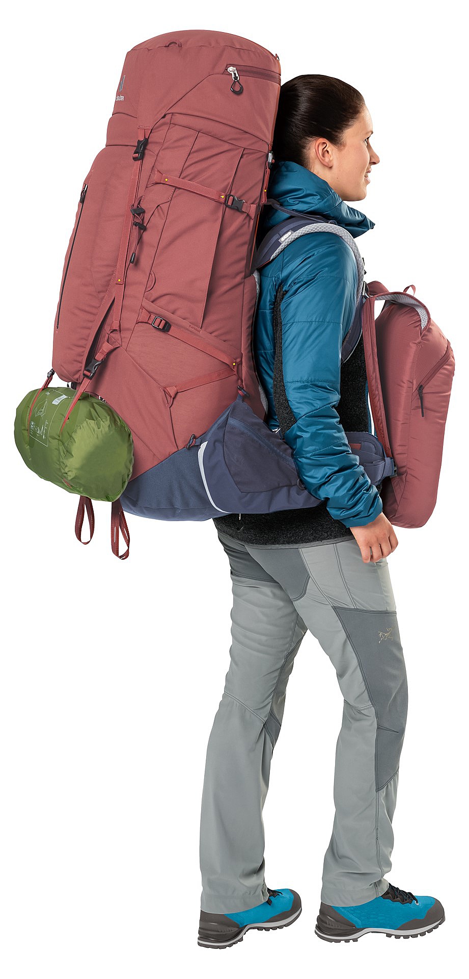 batoh Deuter Aircontact X 80+15 SL - Redwood/Ink