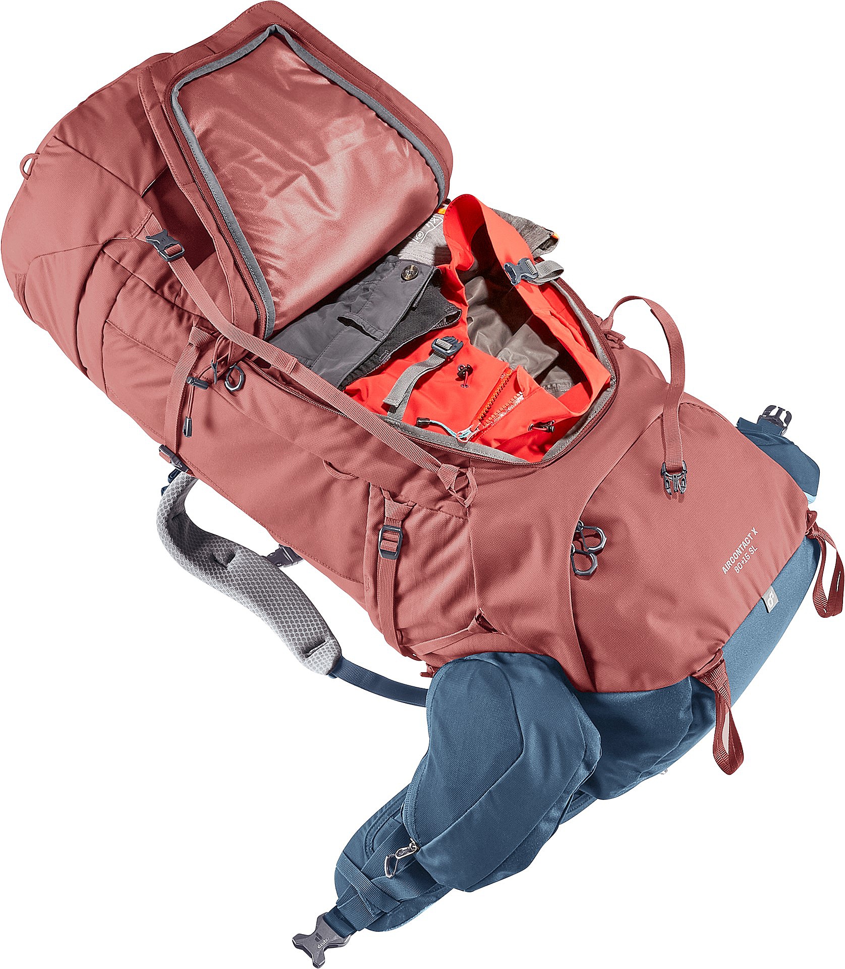 batoh Deuter Aircontact X 80+15 SL - Redwood/Ink