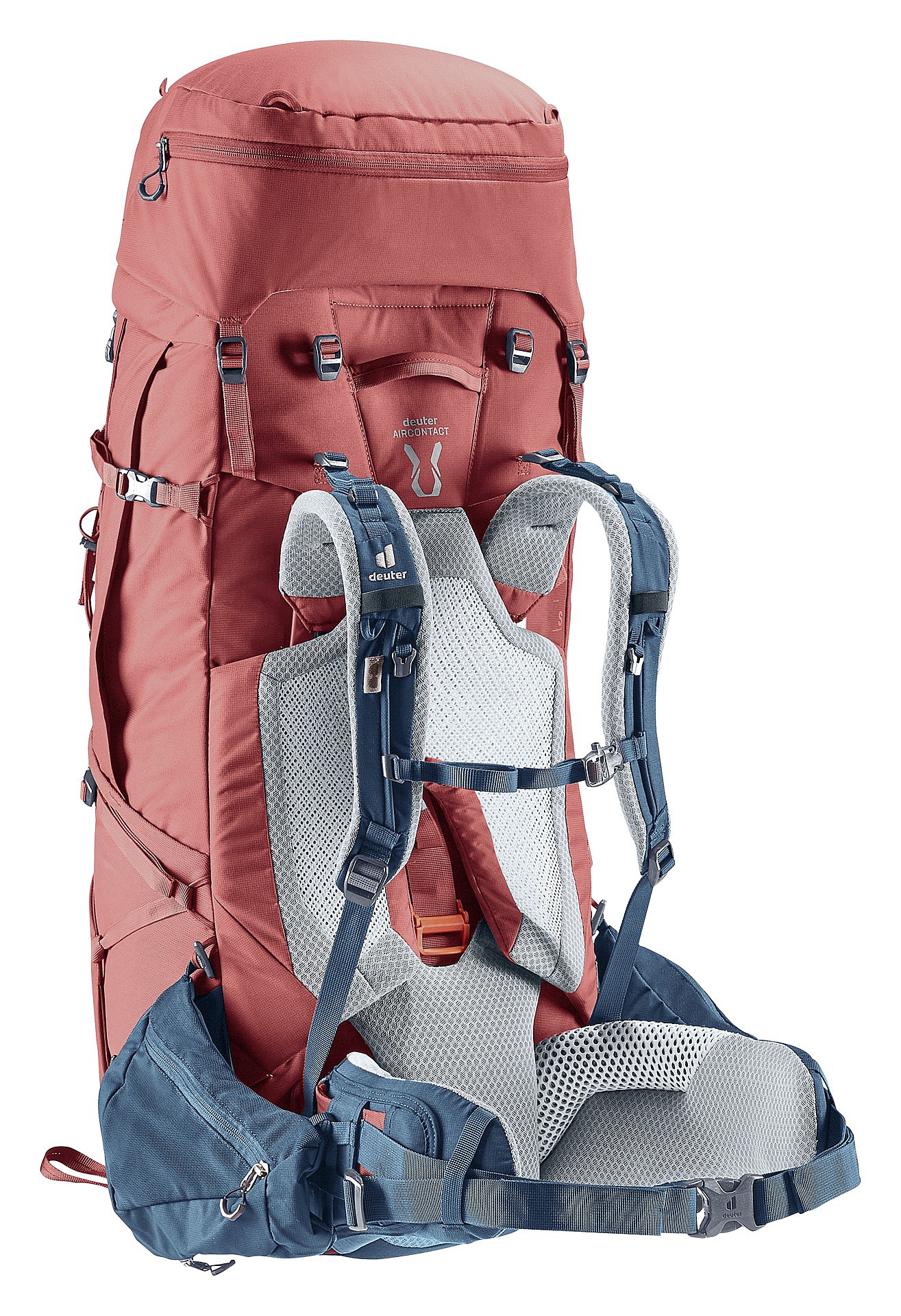 batoh Deuter Aircontact X 80+15 SL - Redwood/Ink