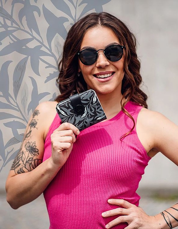 peněženka Vuch Pippa Mini Leaves - Black