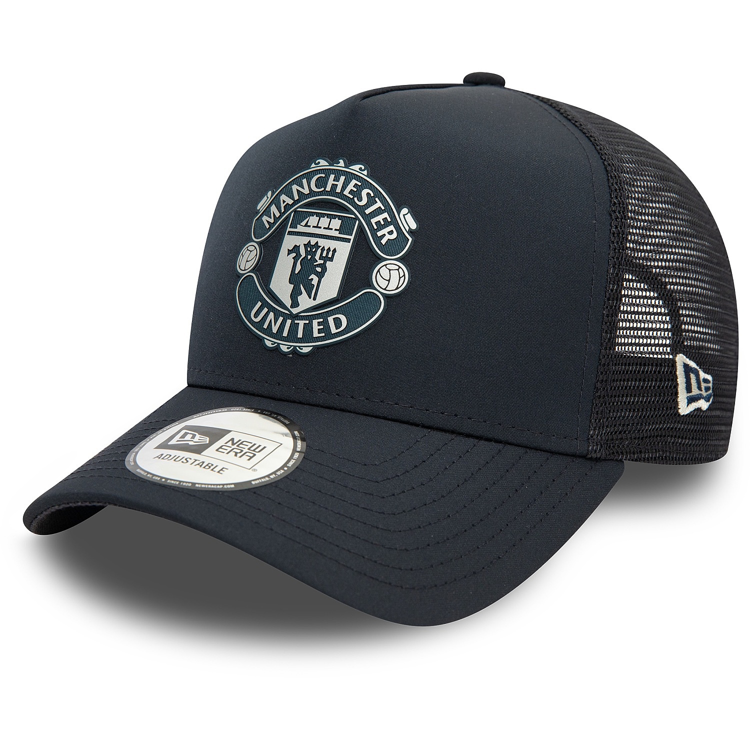 šiltovka New Era 9FO AF Rubber WMN EF Trucker FC Manchester United - Navy/Silver Gum