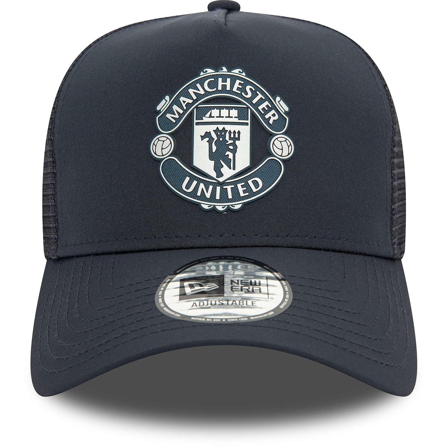 šiltovka New Era 9FO AF Rubber WMN EF Trucker FC Manchester United - Navy/Silver Gum