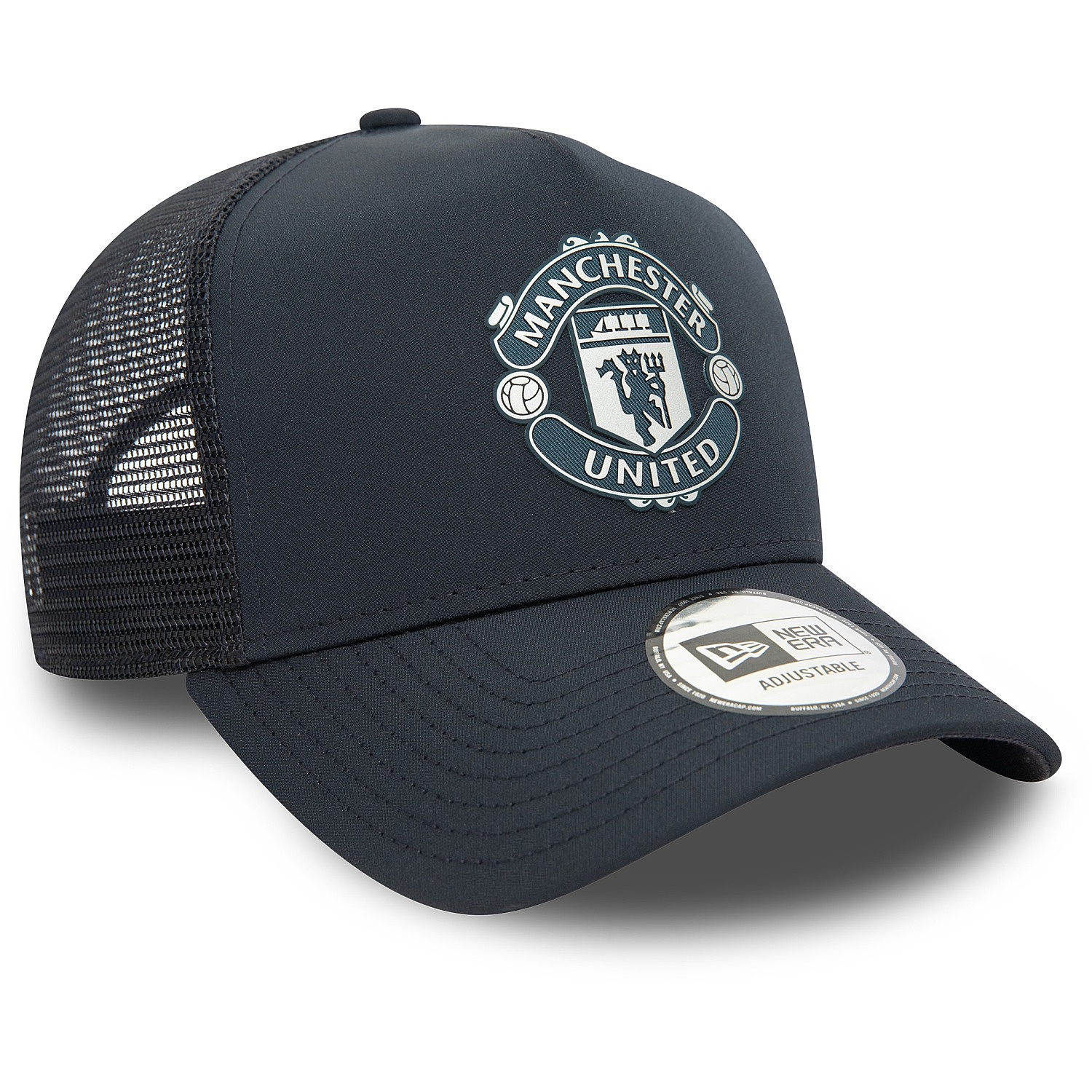 šiltovka New Era 9FO AF Rubber WMN EF Trucker FC Manchester United - Navy/Silver Gum